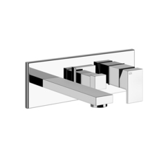 Gessi Rettangolo 44907#031 Встраиваемый смеситель с изливом и переключателем PULL(внешние части), цвет: хром фото