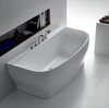 BelBagno BB74-1650-W0 Пристенная акриловая ванна в комплекте со сливом (донным клапаном), цвет: белый