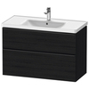Duravit D-Neo DE435601616 Тумбочка подвесная, 625x984x452, 1 ящик, цвет: Black Oak