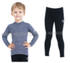Термобелье комплект из шерсти мериноса Norveg Soft  детский (Melange-Black) - 5