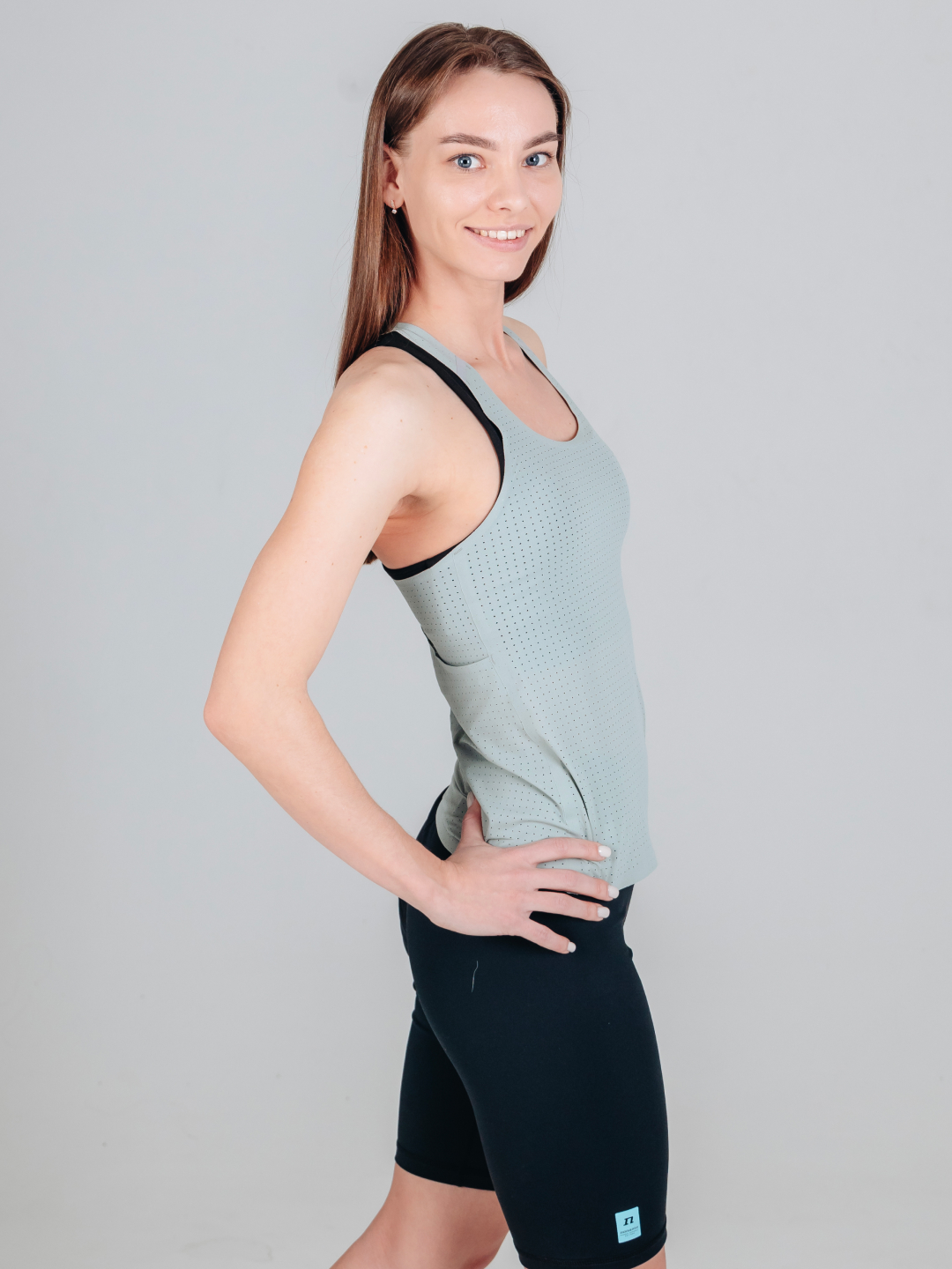 Женская спортивная майка Noname Pace Singlet 26 dusty green - 3