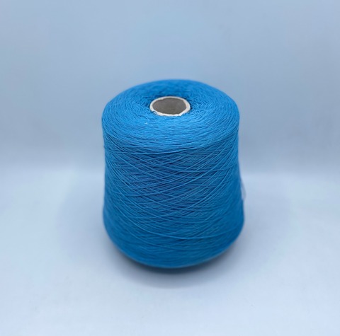 Бобинная пряжа (пр.Италия), 750м/100 гр. 80%шерсть, 20%полиамид, цвет-Лазурный, арт-31802