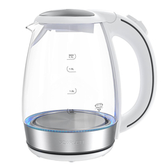 Чайник SCARLETT SC-EK27G37, 2200Вт, 1,7л, белый