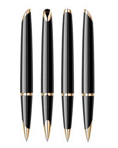 Ручка-роллер Waterman Carene DeLuxe Black & Silver GT, F (S0699980)