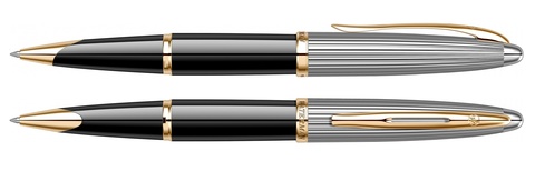 Ручка-роллер Waterman Carene DeLuxe Black & Silver GT, F (S0699980)