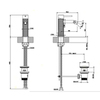 Gessi 316 54107#239 Смеситель для биде на 1 отверстие с донным клапаном, излив 118мм, цвет: steel brushed