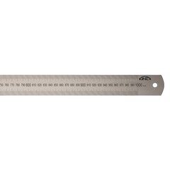 Линейка 1000х38х2,0мм Шкала 1,0мм (Сталь) Kinex K-Met 1024