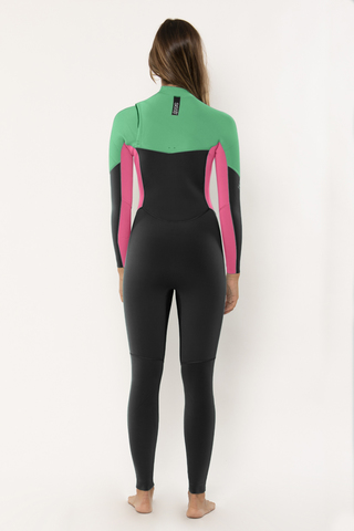 SISSTREVOLUTION 7 Seas 3/2 Chest Zip Full Suit Camp Green