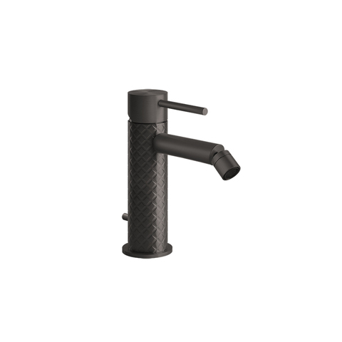 Gessi 316 54107#707 Смеситель для биде на 1 отверстие с донным клапаном, излив 118мм, цвет: brushed black metal pvd