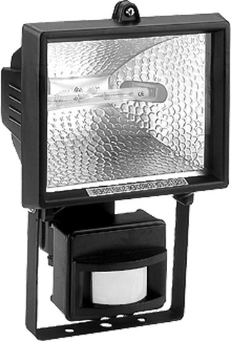 Прожектор ИО150Д (детектор) галоген.черный IP54  TDM