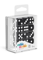Набор кубиков Oakie Doakie Dice - 12 черных шестигранников