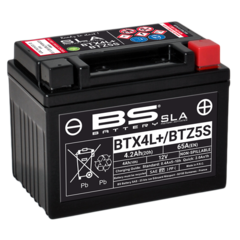 BTX4L+ / BTZ5S (FA) Аккумулятор BS SLA, 12В,4,2Ач, 65 А 113x70x85, обратная (- / +), (YTX4L/YTZ5SL)