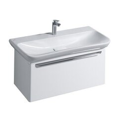 Geberit myDay 824100000+125400600 Шкафчик под раковину 880х410х405 мм, 1 ящик с подсветкой, белый глянец+125400600 Раковина 1000x480 мм фото