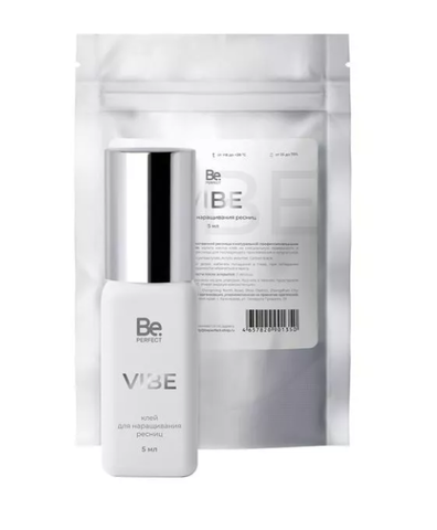 Черный клей для наращивания ресниц Be Perfect Vibe 5мл 0,5сек