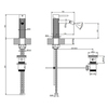 Gessi 316 54107#707 Смеситель для биде на 1 отверстие с донным клапаном, излив 118мм, цвет: brushed black metal pvd