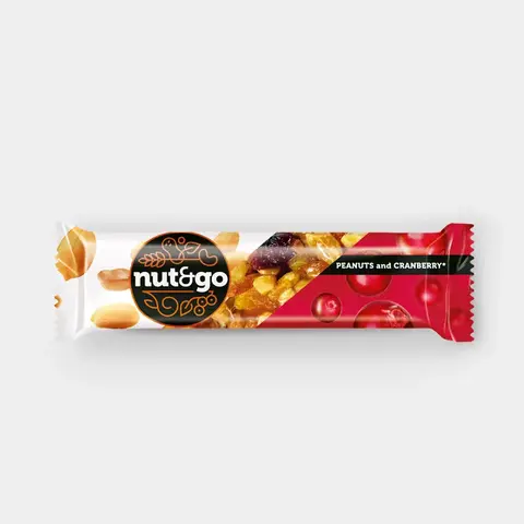 Батончик «Nut&Go» из арахиса и клюквы, 42 г
