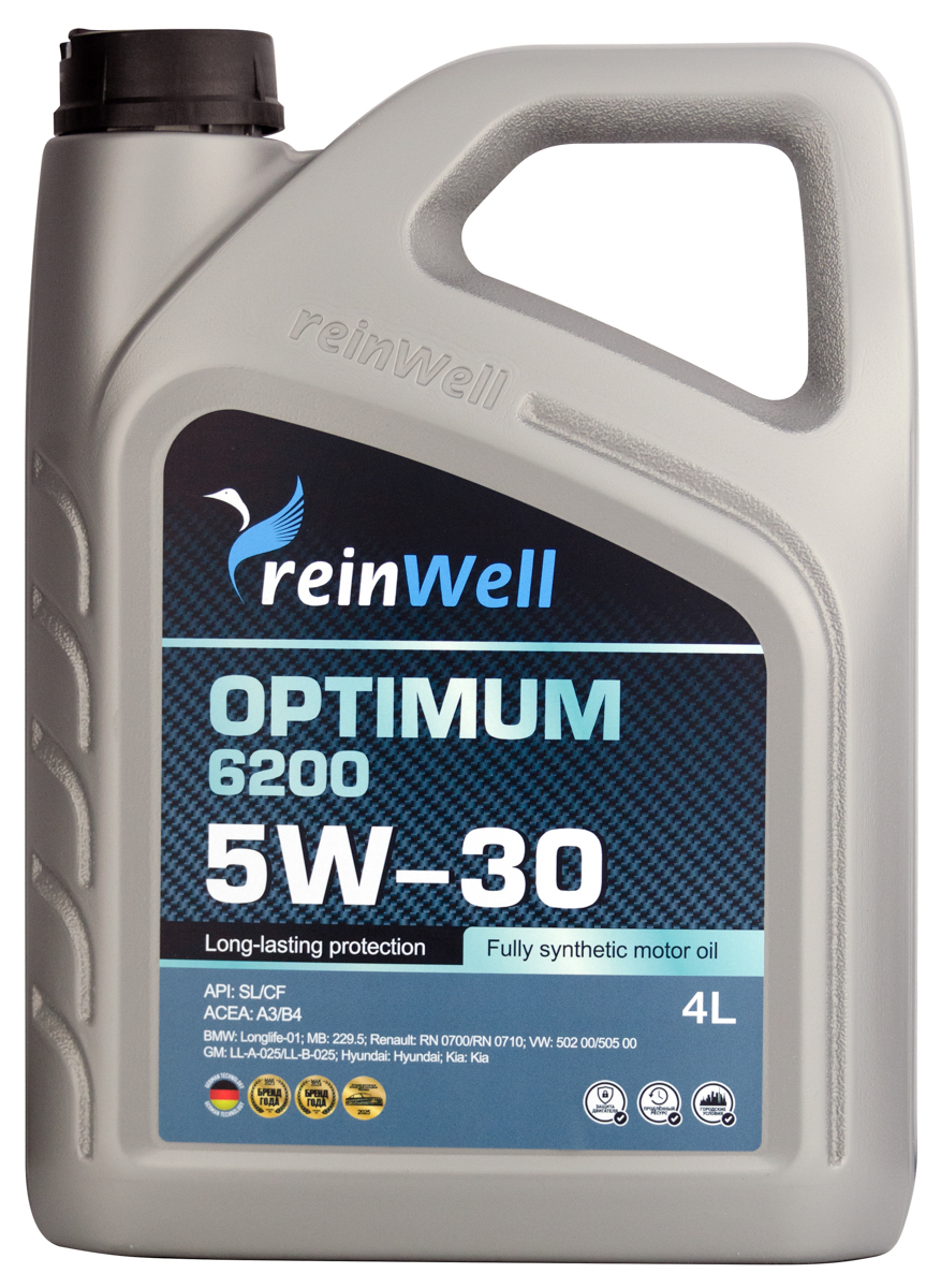 Моторное масло Reinwell OPTIMUM 6200 5W-30 синтетическое 4л