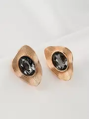 Клипсы Адриана с серыми кристаллами