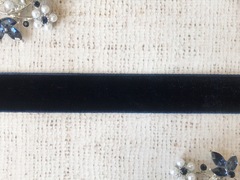 Лента бархатная, ш. 2 см, тёмно-синий