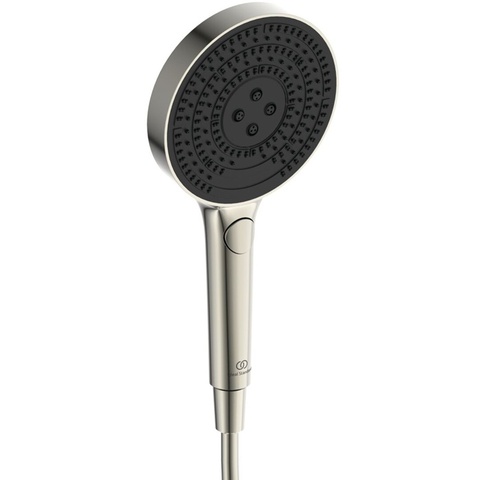 Ideal Standard Solos A7896GN Ручная лейка 1-функциональная (Rain) круглая 130 мм PVD Silver Storm (Серебряный Шторм)