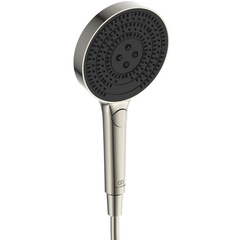 Ideal Standard Solos A7896GN Ручная лейка 1-функциональная (Rain) круглая 130 мм PVD Silver Storm (Серебряный Шторм) фото