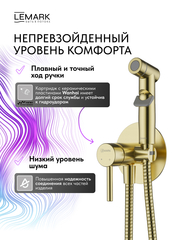 Смеситель Lemark Зенит Zenith LMF-1618S-BRGN с гигиеническим душем, встраиваемый