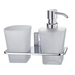 WasserKRAFT Leine K-5089 Держатель стакана и дозатора, цвет: хром фото