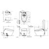 TOTO NEOREST NX CS901VR#NW1 Унитаз с сидением электронный напольный 468x800x565 мм, выпуск в пол, безободковый,Tornado Flush, Cefiontest, цвет: белый/золото