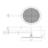 Bossini Apice H70430H.030 Верхний душ 280 мм., с настенным держателем 330 мм., цвет хром