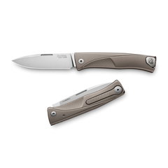 Фото Складной нож LionSteel Thrill, сталь M390, рукоять Bronze titanium