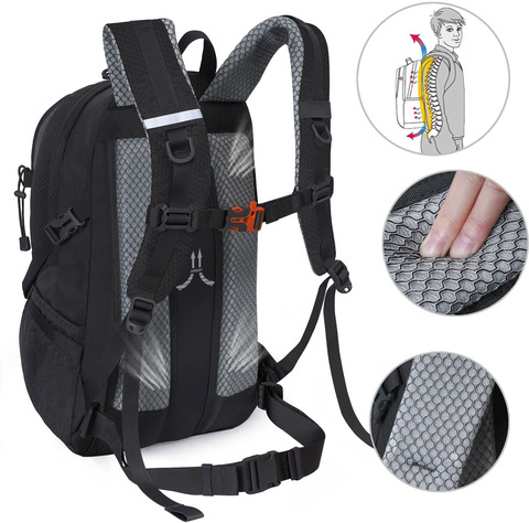 Картинка рюкзак туристический Nevo Rhino 9242-35L Black - 6