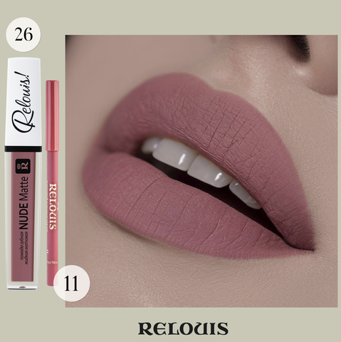 RELOUIS Помада губная жидкая матовая Nude Matte тон:26 — фото 5