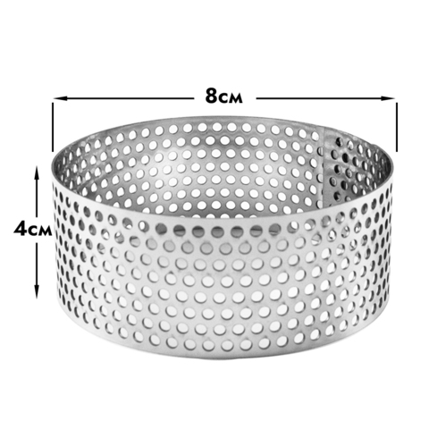 Форма для выпечки, кольцо перфорированное d=8 см, h=4 см
