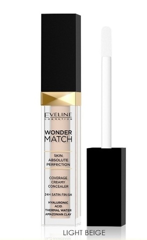 EVELINE Консилер кремовый WONDER MATCH тон 025 Light Beige 7мл