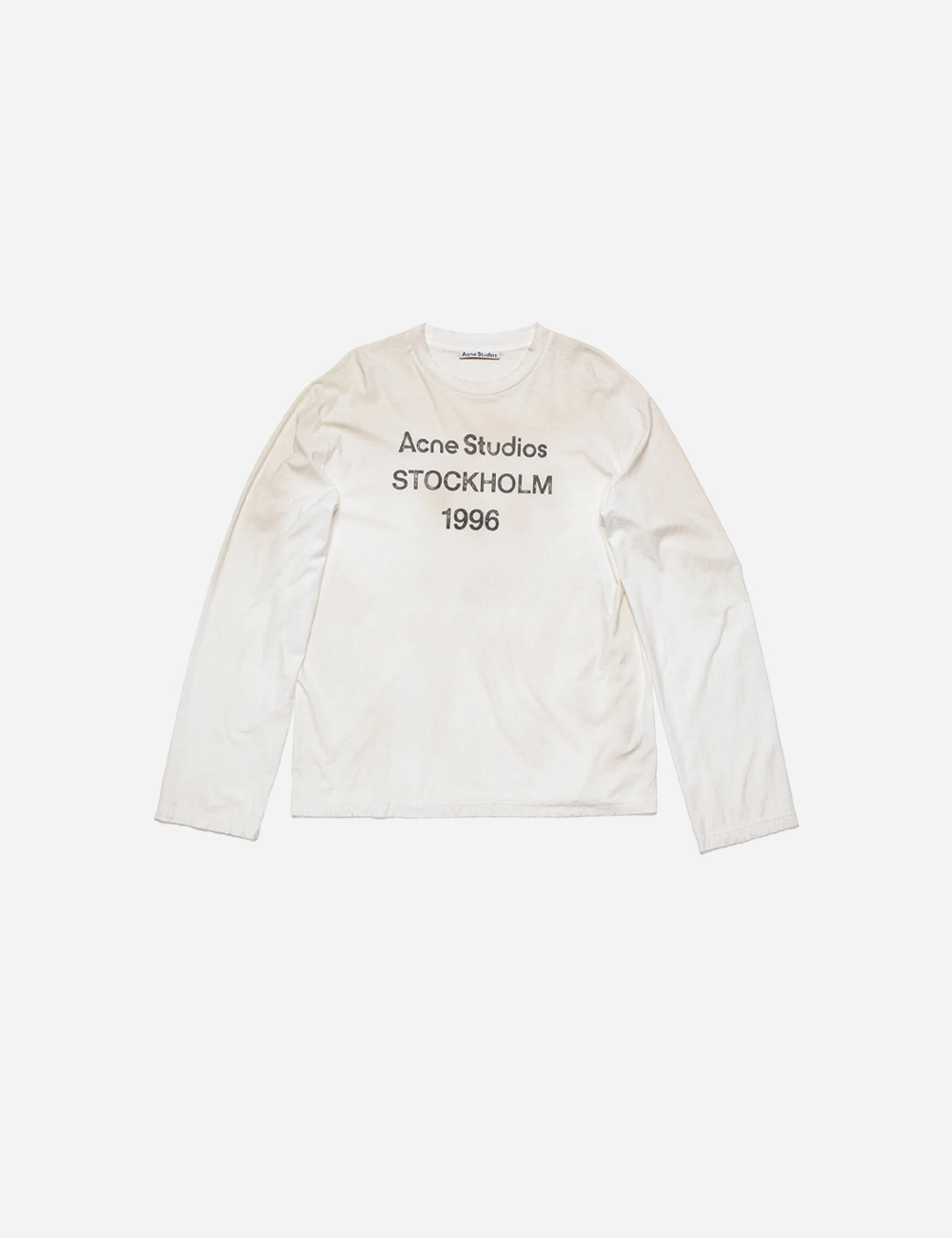 Acne Studios Logo Long Sleeve T-shirt White по самой выгодной цене