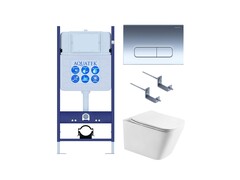 Aquatek SET Aquatek ЛИБРА T-016/INS14 (рама Aquatek INS-0000014+крепеж KKI-0000002+KDI-0000016+унитаз ЛИБРА AQ1505T-00 с тонким сиденьем soft-close) фото