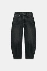 ZARA ДЖИНСЫ TAPERED С ВЫСОКОЙ ПОСАДКОЙ — ZW COLLECTION, АНТРАЦИТОВО-СЕРЫЙ