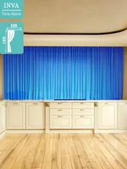 Тюль на кухню короткая 180х300 см
