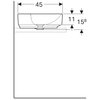 Geberit VariForm 500.781.01.2 Раковина с установкой на столешницу прямоугольной формы, 60х45 см, с отв. под смеситель, без отв. перелива