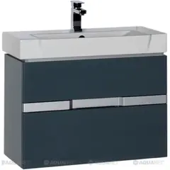 Aquanet Виго 183364 Тумба под раковину, цвет: синий,серый фото