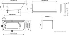 ВАННА АКРИЛОВАЯ RAVAK CHROME 170x75 с каркасом и панелью