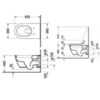 Duravit Darling 2544090000 Унитаз подвесной с вертикальным смывом, вкл. крепление Durafix, объем: 4.5л, 370x620мм, цвет: Белый