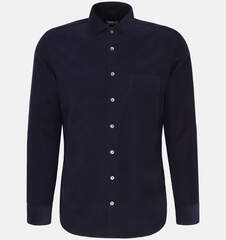 Рубашка мужская Seidensticker Casual Slim 01.645580-18 из микровельвета тёмно-синяя