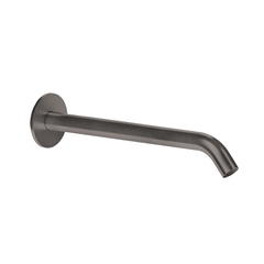 Gessi 316 54110#707 Настенный излив 200мм на 1/2”, комбинируемый с удаленным управлением (не входит в комплект), цвет: brushed black metal pvd фото