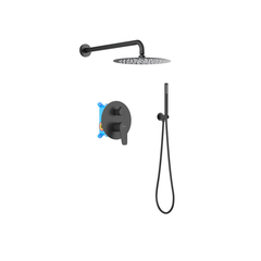 Aquatek Бетта AQ1172MB Душевая система, цвет: чёрный фото