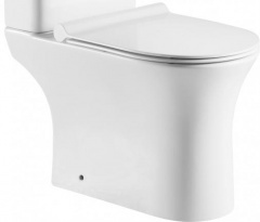 Aquanet Roll 00240206 Чаша с сидением для унитаза напольного с Rimless, цвет: белый фото