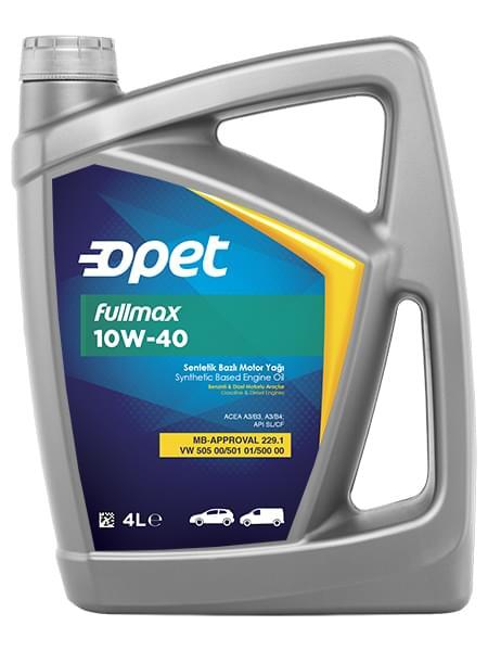 Моторное масло Opet Fullmax 10W40 синтетическое 4л
