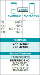 Гильза блока цилиндров TEIKIN LSF42183 (4шт/упак) не хонингованная
