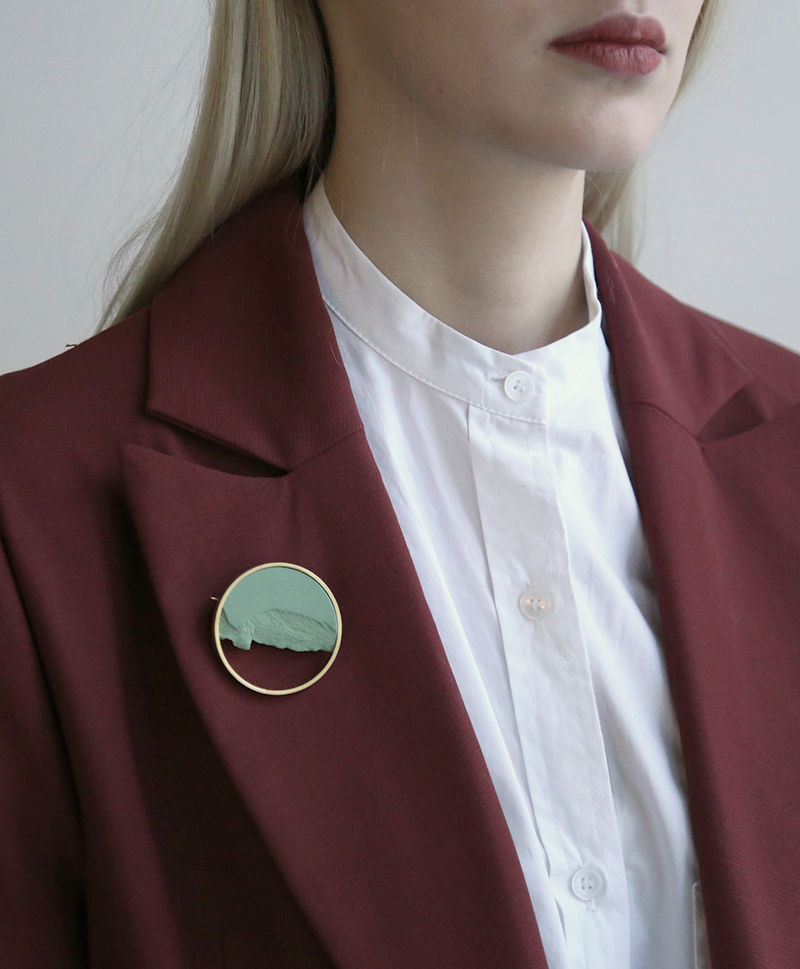 Брошь Circle Dorado Green