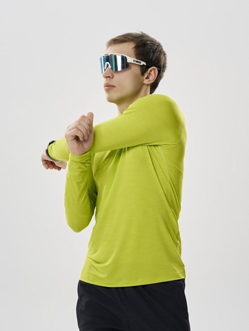 Мужская тренировочная футболка с длинным рукавом Nordski Pro lime